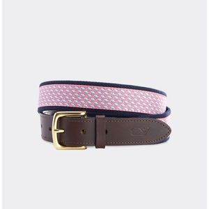 NWT Vineyard Whale Canvas Club Belt - Size 38
